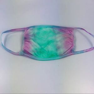 Washable Green And Pink Cotton Tie Dye Face Mask